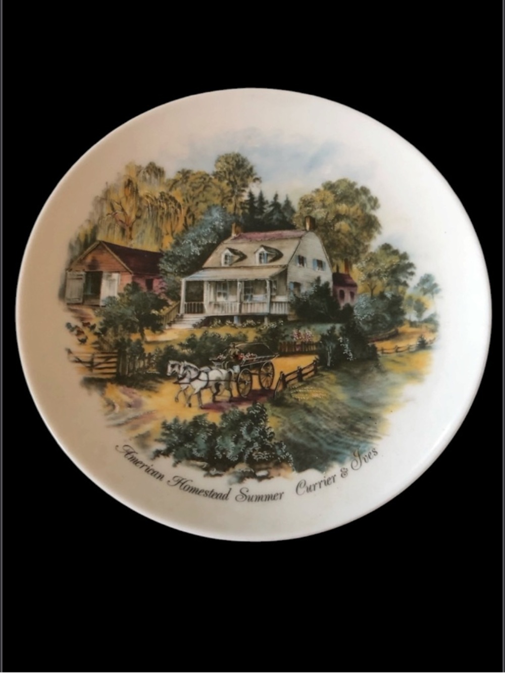 Vintage Currier & Ives SUMMER Season Plate